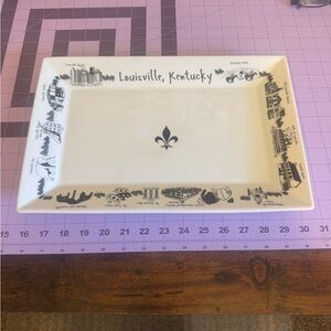 The Dish Louisville, Kentucky Decorative Tray - Black and White